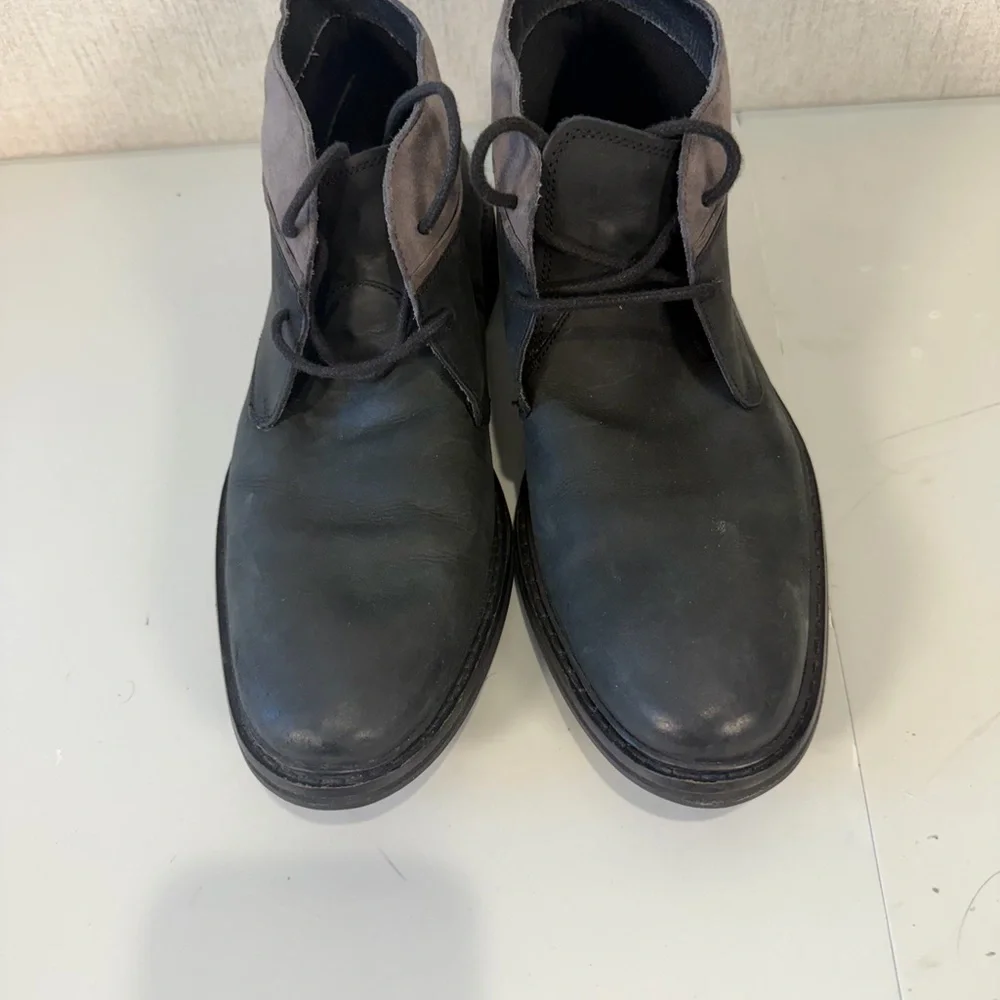 Cole Haan Men's Chukka Ankle Boots C20917 Gray‎ Black Leather  Size 7.5M